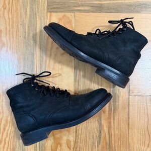 Thursday Boot Company Everyday Black Soft Goth Lace Up Leather Boots Women 8.5
